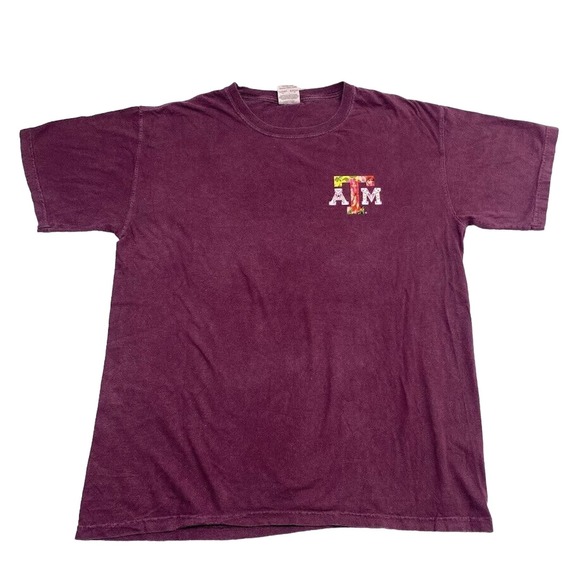 A&M Aggie Land University Tee Thrifted Vintage Style Size L - Picture 1 of 11